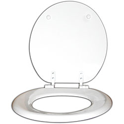 White Wood Toilet Seat (Set of 2)
