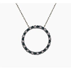 10k Gold 1/2ct TDW White and Blue Diamond Necklace (H-I, I2)