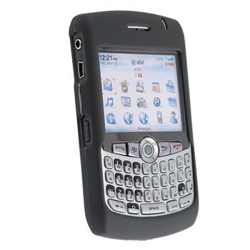 Black Rubber Coated Case for Blackberry Curve 8300