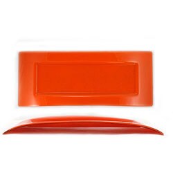 Fusion Orange Glass Bridge Tray