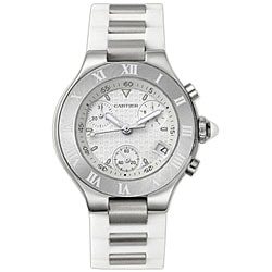 Cartier Must 21 Chronoscaph Women's White Watch
