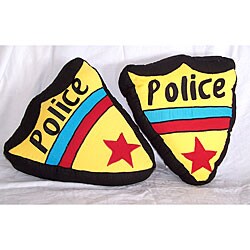 Police Shield Throw Pillows (Set of 2)