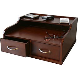 Eifle Two Drawer Brown Charging Station