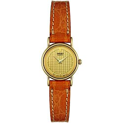 Seiko Women's Goldenrod Leather Strap Watch