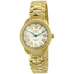 Invicta Wildflower Diamond Goldplated Watch