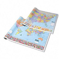 Hammond Full-color US and World Political Map Set