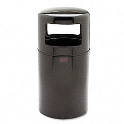 Rubbermaid Atrium Fiberglass 28-gallon Dome Top Trash Can