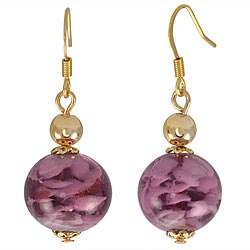 Murano Glass 'Parure' Purple Earrings