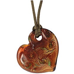 Genuine Murano Glass Heart Pendant