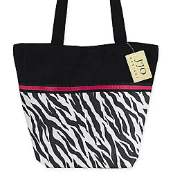JoJo Designs Zebra Print and Hot Pink Tote Bag.