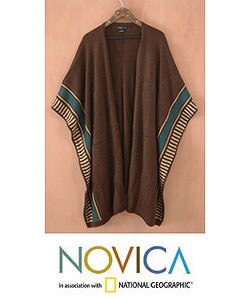 Alpaca Wool 'Mountain Sky' Shawl (Peru)