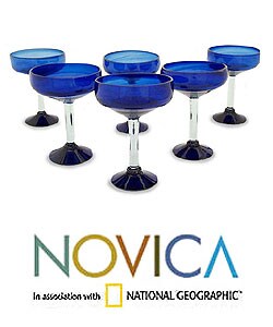 'Acapulco' Set of 6 Margarita Glasses (Mexico)