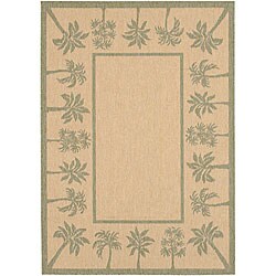 Indoor/ Outdoor Palm Tree Rug (5' x 7'5)