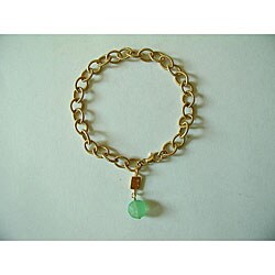 Goldfill Chrysophase Drop Bracelet (USA)