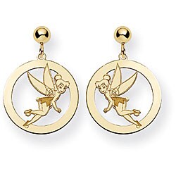 Goldplated Disney's Tinker Bell Circle Earrings