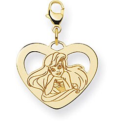 Goldplated Disney's Ariel Heart Charm