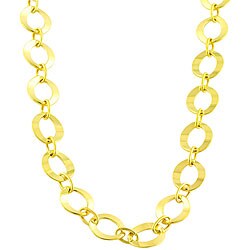 Goldkist 18k Gold over Silver Shiny Rolo Necklace