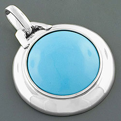 'Forever Turquoise' Sterling Silver Pendant (China)