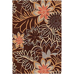 Hand-tufted Contemporary Inka Area Rug (7'9 Round).