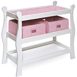 Badger Basket Sleigh-style Doll Changing Table