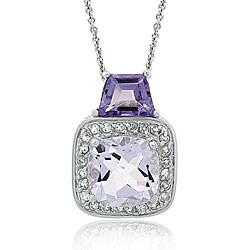 Sterling Silver Multi-gemstone Necklace