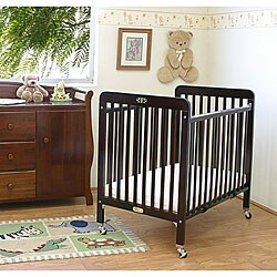 LA Baby Folding Compact Crib with Mattress