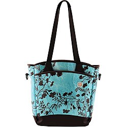 Fleurville Sling Tote Diaper Bag in Botanical Azure