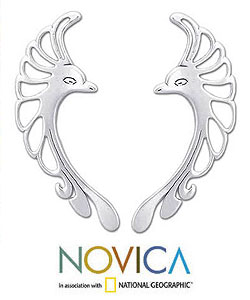 Sterling Silver 'Hummingbird' Earrings (Mexico)