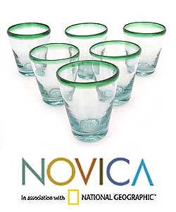 Set of 6 'Conical' Drinking Glasses (Mexico)