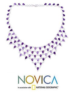 Amethyst 'Mystical Star' Necklace (India)