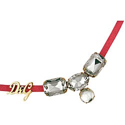 Dolce & Gabbana Rocks Rhinestone and Suede Necklace
