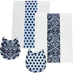 Tadpoles Blue Damask 4-piece Layette Set