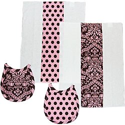 Tadpoles Pink Damask 4-piece Layette Set