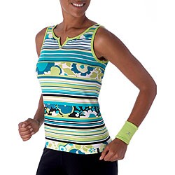 Danskin Women's Stripes and Flowers Tank Top