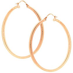 14k Rose Gold Hoop Earrings