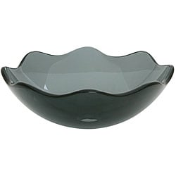 DeNovo Scalloped Edge Black Glass Vessel Sink
