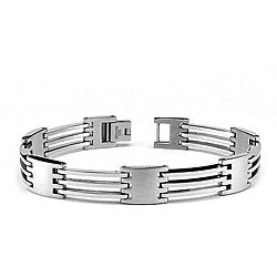 Stainless Steel Three-bar Link Bracelet