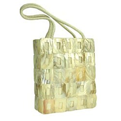 Mad By Design White Mother of Pearl Tote