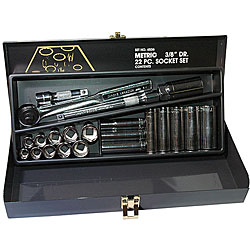 Truecraft 22-piece 3/8-inch Drive Metric Socket Set