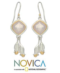 Goldplated 'Sweet Lotus' Earrings (Indonesia)