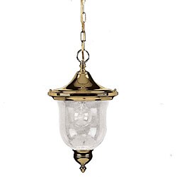 Aztec Lighting Polished Brass Outdoor Pendant