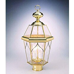 Polished Brass Outdoor Post Head Light