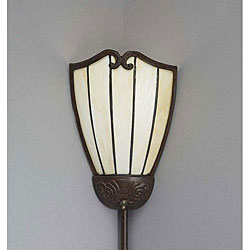 Tiffany-style Pin-up Plug-in Bronze Corner Lamp Shade