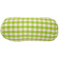 Spring Green Plaid Bolster Pillow (Set of 2).
