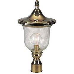 Polished Brass Outdoor Post Head Landscape Light