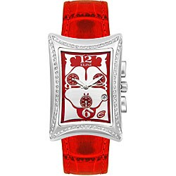 Elini Women's Nazar Diamond Leather Strap Watch