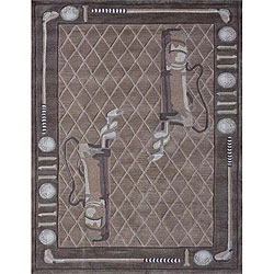 Hand-tufted Golfoo Polyacrylic Rug (7'10 Round)