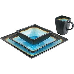 Caldo-Freddo Kon-Tiki Blue 16-piece Dinner Set