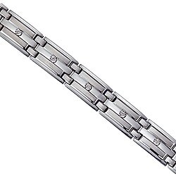 Stainless Steel Men's Diamond Bracelet