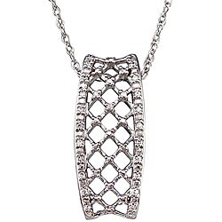 Sterling Silver 1/10ct TDW Diamond Necklace